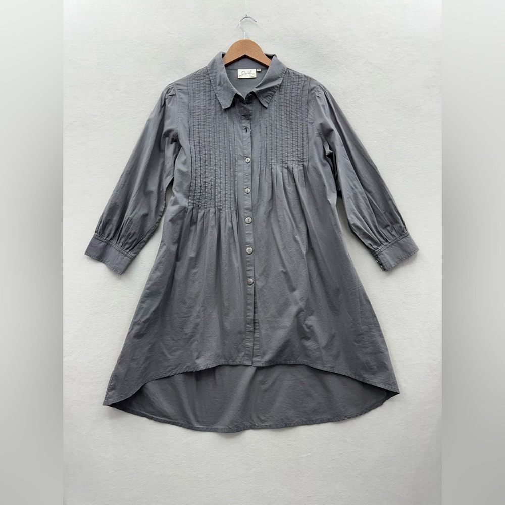 Paper Lace Women’s Medium Gray High Low Tunic Top NWOT